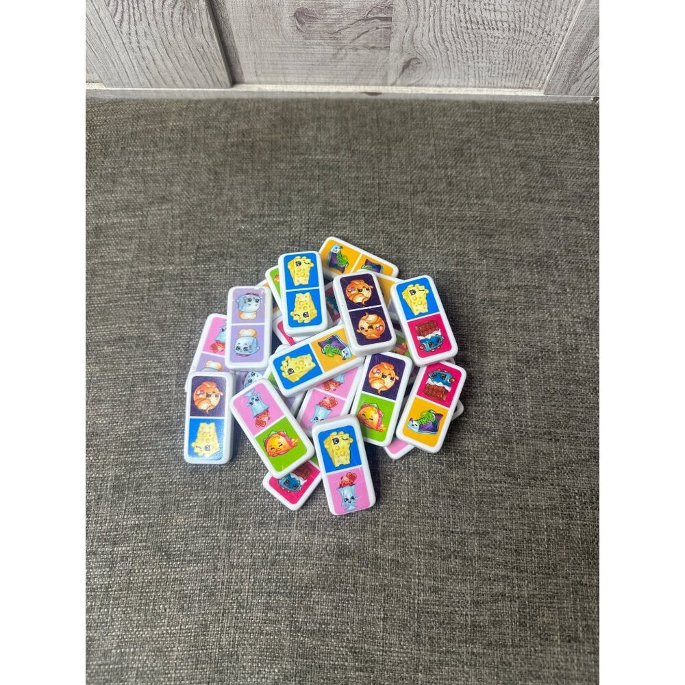 25 pc Kids Shopkins Cartoon Character Dominoes INCOMPLETE Set Replacements - Picture 3 of 4
